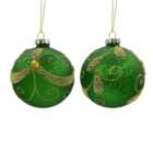 Mottled Green and Gold Bauble