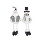 Single Alpine Lodge Grey Shelf Sitting Character Christmas Decoration in Assorted Styles