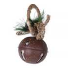 Decadent Bronze Rustic Hanging Bell with Floristry