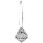 Pack of 9 Diamond Shaped Ornaments - Clear