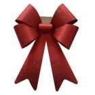 Red Stripe Christmas Decorative Bow - XL
