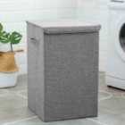 Living and Home Foldable Home Laundry Baskets Laundry Hamper With Lid Grey