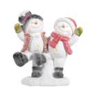 Candy Cane Wishes Cheerful Snowmen LED Christmas Decoration