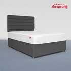 Airsprung King Size Ultra Firm Mattress With 2 Drawer Charcoal Divan