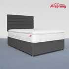 Airsprung Small Double Pocket 1500 Memory Pillowtop Mattress With 2 Drawer Charcoal Divan