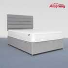Airsprung King Size Pocket 1000 Comfort Mattress With 2 Drawer Silver Divan