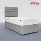 Airsprung Single Open Coil Memory Mattress With 2 Drawer Silver Divan