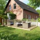 10X18 Power Timber Decking Kit - Handrails On Two Sides (3M X 5.4M)