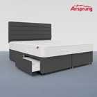 Airsprung Super King Size Comfort Mattress With 2 Drawer Charcoal Divan