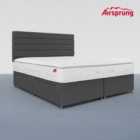 Airsprung Super King Size Pocket 1500 Memory Pillowtop Mattress With 4 Drawer Charcoal Divan