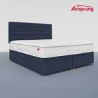 Airsprung Super King Size Pocket 1500 Memory Pillowtop Mattress With 4 Drawer Midnight Blue Divan