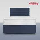 Airsprung Double Pocket 1500 Memory Pillowtop Mattress With 4 Drawer Midnight Blue Divan