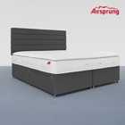 Airsprung Super King Size Pocket 1500 Memory Pillowtop Mattress With 2 Drawer Charcoal Divan