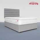 Airsprung Small Double Pocket 1500 Memory Pillowtop Mattress With 2 Drawer Silver Divan