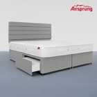 Airsprung Super King Size Pocket 800 Memory Mattress With 2 Drawer Silver Divan