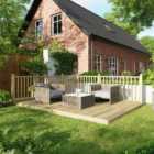 10X14 Power Timber Decking Kit - Handrails On Two Sides (3M X 4.2M)