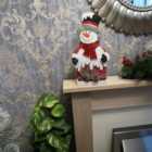 SHATCHI Red Snowman Christmas Tabletop Figures Window Wall Door Holiday Home Xmas Glitter Foam Showpiece Decorations