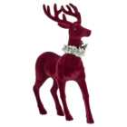 Standing Deer Christmas Decoration - Red