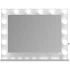 Jack Stonehouse White Marilyn Hollywood Vanity Mirror with 14 LED Bulbs