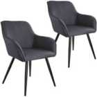 2 Accent Chairs Marylin - Dark Grey
