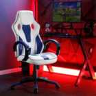 X Rocker Maverick Pc Office Gaming Chair - White & Blue