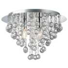 Lexy Silver 3 Light Fitting Ceiling Light