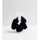 Black Satin Oversized Scrunchie