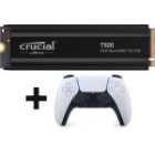 Crucial T500 2TB Gen4 M.2 SSD with Heatsink + Free PS5 Controller