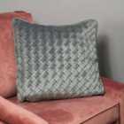 Native Home & Lifestyle Woven Grey Velvet Cushion Cover