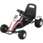 Tommy Toys Kids Pedal Go Kart Racing Car White