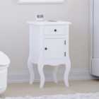 Vida Designs Nishano Single Drawer Single Door White Bedside Cabinet