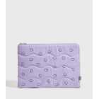 Skinnydip Lilac Happy Face Puffy Laptop Case