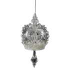 Frosted Fairytale Hanging Silver Glittered Crown Decoration Ornament