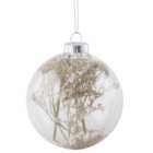 Encapsulated Brown Branch Glitter Christmas Bauble