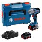 Bosch GDS 18V-450 PC Brushless Mid-Torque Impact Wrench with 2 x 4Ah Batteries, Charger, Bluetooth Module & L-BOXX