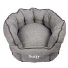 Bunty Regal Large Fossil Grey Oval Pet Bed