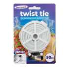 50m Twist Tie - White