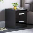 Vida Designs Hulio 2 Drawer Black Bedside Cabinet