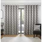 Astoria Eyelet Curtains - Grey / 229cm / 168cm