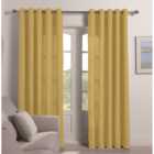Chatsworth Eyelet Curtains - Ochre / 138cm / 153cm