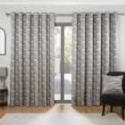 Astoria Grey Eyelet Curtain 229 x 229cm