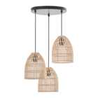 Palma Neutral 3 Light Ceiling Fitting