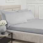 Pure Indulgence 600 Thread Count Cotton Fitted Sheet - Silver / Double