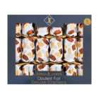 Pack of 6 Deluxe Opulent Foil Crackers - White