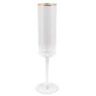 Parisa Clear Gold Detail Champagne Flute 4 Pack