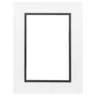 White and Black Double Picture Photo Frame Mount 6 x 4 inch