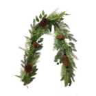Christmas Garland With Bells - Green