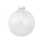 Clear White Feather Bauble - White