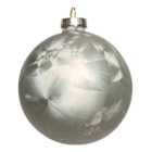 Frosted Grey Bauble - Grey