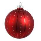 Matte Dotted Bauble - Red